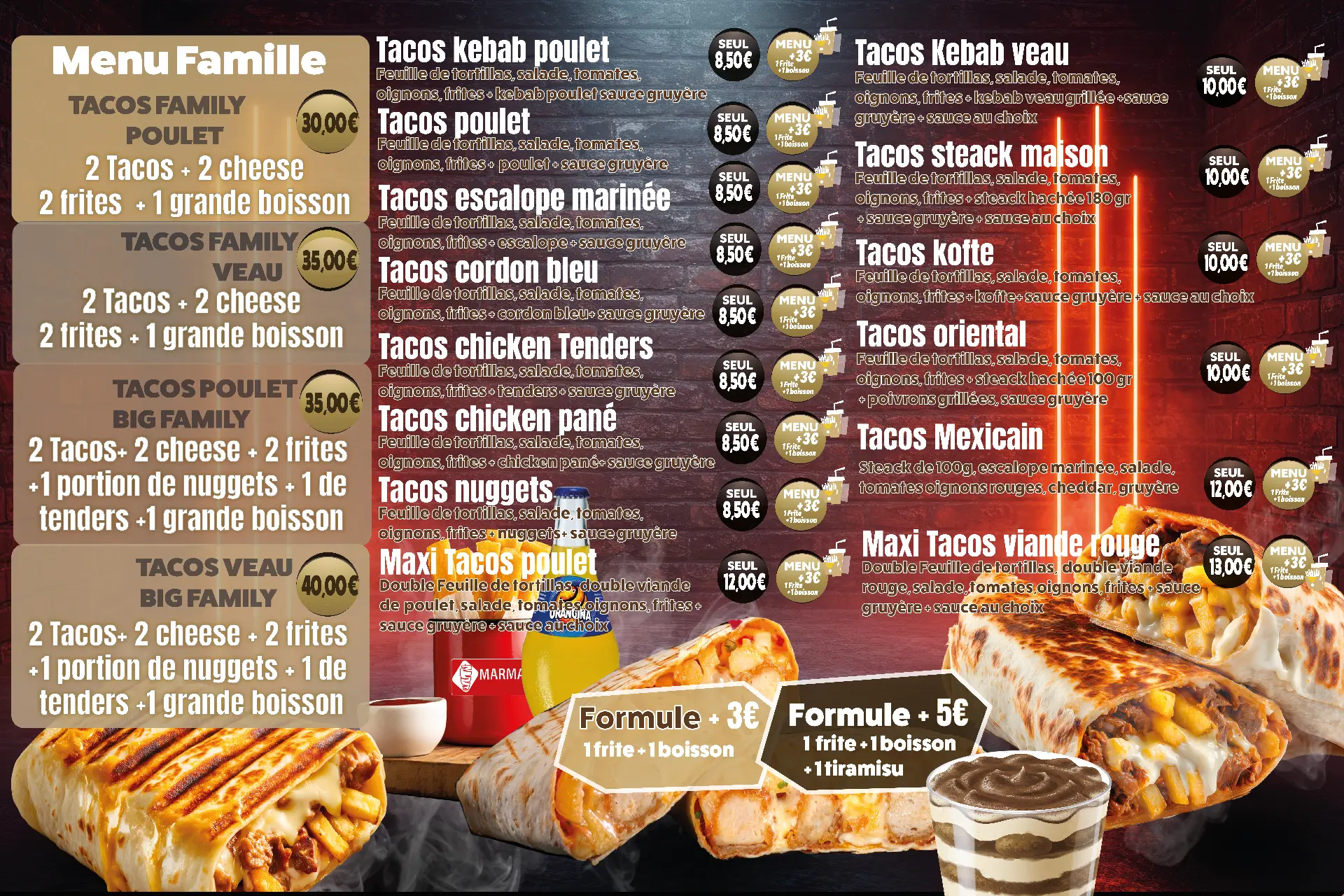 Tacos & Menu Famille